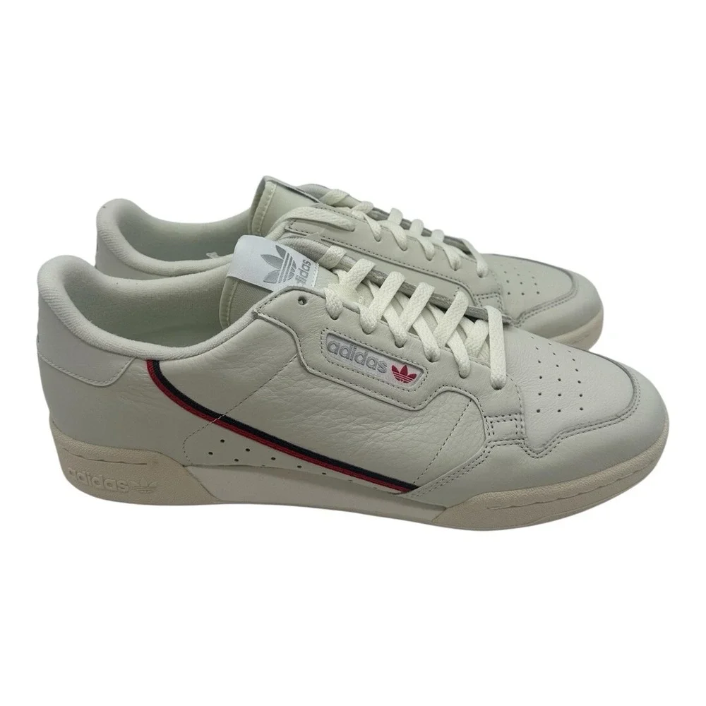Adidas Continental 80 Shoes Mens‎ 6 Womens 7 Off White/Scarlet Sneakers B41680